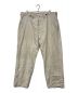 BLURHMS（ブラームス）の古着「Selvage Twill Button Tuck Easy Pants」｜アイボリー