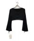 Mame Kurogouchi (マメクロゴウチ) Random Ribbed Cotton Cropped Top ブラック サイズ:2 未使用品：18000円