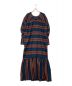 sara mallika (サラマリカ) Cotton Multi Border Back Gather Dress ブラウン×ブルー サイズ:表記なし：20000円