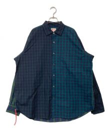 BEAMS JAPAN（ビームスジャパン）の古着「クレイジー チェックシャツ」｜グリーン