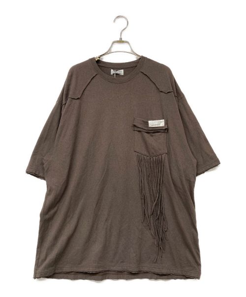 FACCIES（ファッチーズ）FACCIES (ファッチーズ) BOUCLE NEP FRINGE Tee ブラウン サイズ:2 未使用品の古着・服飾アイテム