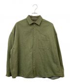 roundaboutラウンダバウト）の古着「L/S Big Shirt/ウールシャツ」｜グリーン