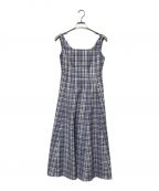 HER LIP TOハーリップトゥ）の古着「Paddington Long Dress pale blue」｜ブルー