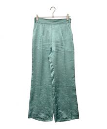 Mame Kurogouchi（マメクロゴウチ）の古着「Landscape Silk Jacquard Trousers」｜グリーン