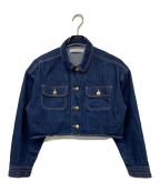 HER LIP TOハーリップトゥ）の古着「Milano Cropped Denim Jacket」｜ネイビー