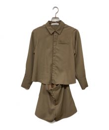 HER LIP TO（ハーリップトゥ）の古着「Armace Shirt Romper」｜ブラウン