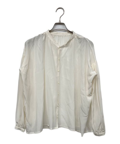 Humoresque（ユーモレスク）Humoresque (ユーモレスク) gather blouse silk ホワイト サイズ:FREEの古着・服飾アイテム