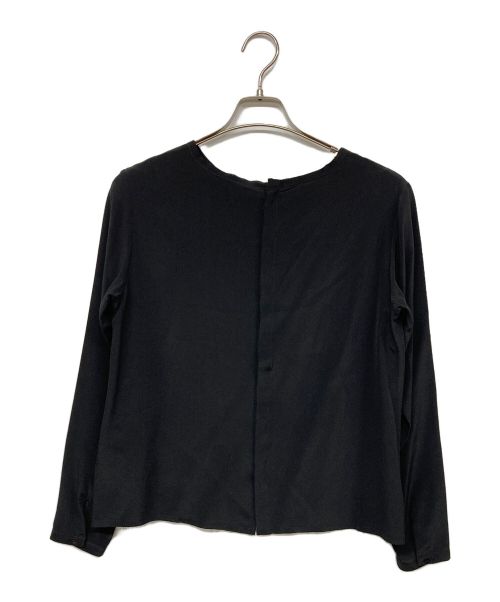 Humoresque（ユーモレスク）Humoresque (ユーモレスク) crewneck blouse silk ブラック サイズ:記載なしの古着・服飾アイテム