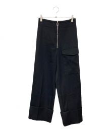 PHEENY（フィーニー）の古着「HARD TWILL ZIP SLACKS/ハードツイルジップスラックス」｜ブラック