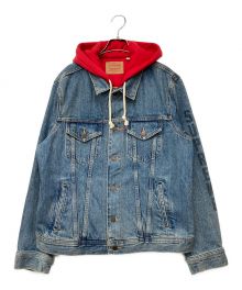 LEVI'S×SUPREME（リーバイス×シュプリーム）の古着「17SSFleece Hooded Trucker Jacket」｜レッド×ブルー