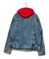 LEVI'S (リーバイス) SUPREME (シュプリーム) 17SSFleece Hooded Trucker Jacket レッド×ブルー サイズ:L：30000円