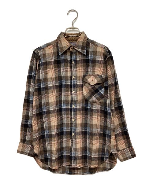 PENDLETON（ペンドルトン）PENDLETON (ペンドルトン) 70'Sネルシャツ ブラウン サイズ:Mの古着・服飾アイテム