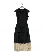 HER LIP TOハーリップトゥ）の古着「Two-Tone Midsummer Dress」｜ブラック×ベージュ