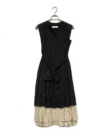 HER LIP TO（ハーリップトゥ）の古着「Two-Tone Midsummer Dress」｜ブラック×ベージュ