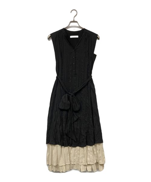 HER LIP TO（ハーリップトゥ）HER LIP TO (ハーリップトゥ) Two-Tone Midsummer Dress ブラック×ベージュ サイズ:S 未使用品の古着・服飾アイテム