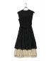 HER LIP TO (ハーリップトゥ) Two-Tone Midsummer Dress ブラック×ベージュ サイズ:S 未使用品：8000円