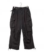 and wanderアンドワンダー）の古着「oversized cargo pants/オーバーサイズド カーゴパンツ」｜ブラック