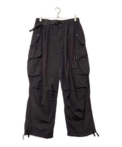 and wander（アンドワンダー）and wander (アンドワンダー) oversized cargo pants/オーバーサイズド カーゴパンツ ブラック サイズ:Lの古着・服飾アイテム