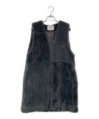 THREE DOTSスリードッツ）の古着「Upcycled eco fur outer vest」｜グレー