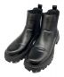 ADRER（アドラー）の古着「high sole ring leather side gore boots/ハイソールリングレザーサイドゴアブーツ」｜ブラック