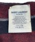 中古・古着 Saint Laurent Paris (サンローランパリ) ストライプウールマフラー レッド：8000円