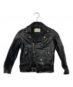 beautiful peopleビューティフルピープル）の古着「shrink leather riders jacket/ライダースジャケット」｜ブラック