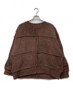 Name.ネーム）の古着「PATCHWORK KNIT SWEATER」｜ブラウン