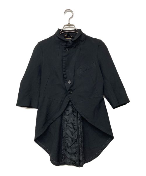 BLACK COMME des GARCONS（ブラック コムデギャルソン）BLACK COMME des GARCONS (ブラック コムデギャルソン) 燕尾テーラードジャケット ブラック サイズ:Sの古着・服飾アイテム