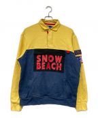 POLO RALPH LAURENポロ・ラルフローレン）の古着「SNOW BEACHポロスウェット」｜イエロー×ネイビー