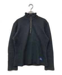 stussy（ステューシー）の古着「90’s ハーフジップスウェット」｜ブラック