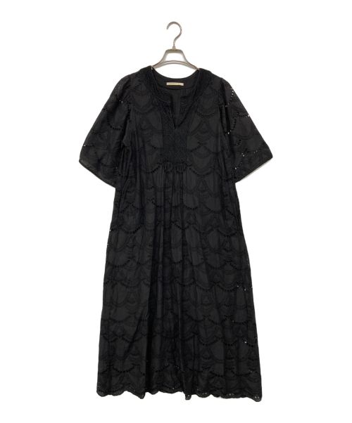 ne quittez pas（ヌキテパ）ne quittez pas (ヌキテパ) Cotton Voile Dot Hemla Dress ブラック サイズ:記載なしの古着・服飾アイテム