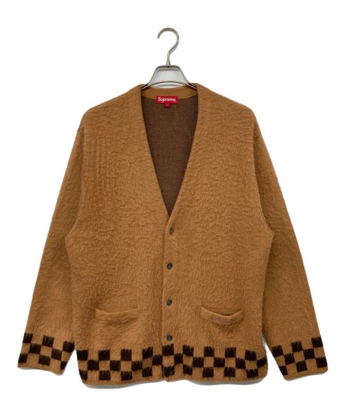 SUPREME（シュプリーム）SUPREME (シュプリーム) Brushed Checkerboard Cardigan ブラウン サイズ:Lの古着・服飾アイテム