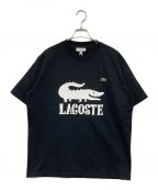 LACOSTE×ONE PIECEラコステ×ワンピース）の古着「コラボプリントTシャツ」｜ブラック