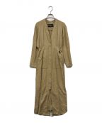 PHOTOCOPIEUフォトコピュー）の古着「V-NECK WORK DRESS」｜ベージュ