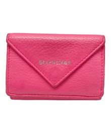 BALENCIAGA（バレンシアガ）の古着「PAPIER MINI WALLET」｜ピンク