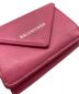 BALENCIAGA (バレンシアガ) PAPIER MINI WALLET ピンク：15000円