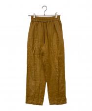 semoh (セモー) Linen Pin Tuck Easy Trousers ブラウン