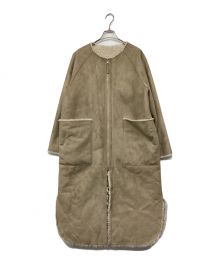 Ameri（アメリ）の古着「REVERSIBLE TWIN BOA COAT」｜ホワイト×ベージュ