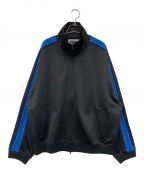 MAISON SPECIALメゾンスペシャル）の古着「Prime-Over Crochet Line Track Jacket/トラックジャケット」｜ブラック×ブルー