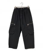 MAISON SPECIALメゾンスペシャル）の古着「ROYAL AIR VENTILE Wide Cargo Pants/ロイヤルエアベンタイルワイドカーゴパンツ」｜ブラック