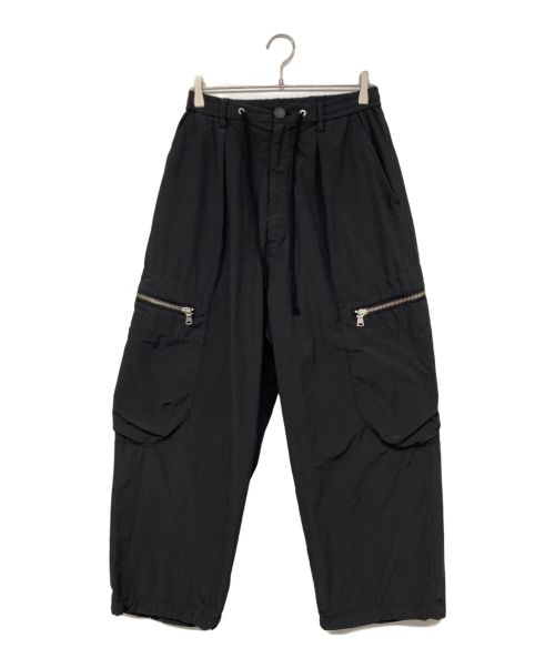 MAISON SPECIAL（メゾンスペシャル）MAISON SPECIAL (メゾンスペシャル) ROYAL AIR VENTILE Wide Cargo Pants/ロイヤルエアベンタイルワイドカーゴパンツ ブラックの古着・服飾アイテム