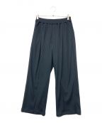 MAISON SPECIALメゾンスペシャル）の古着「Omega Rib Pin Tuck Wide Pants/オメガリブピンタックワイドパンツ」｜グレー