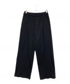 MAISON SPECIALメゾンスペシャル）の古着「Omega Rib Pin Tuck Wide Pants/オメガリブピンタックワイドパンツ」｜ブラック