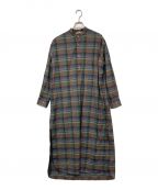 AURALEEオーラリー）の古着「SUPER LIGHT WOOL CHECK ONE-PIECE」｜ブラウン×グリーン