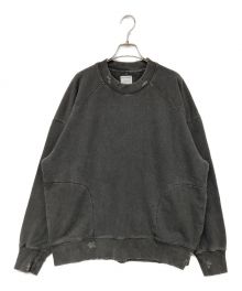 FACCIES（ファッチーズ）の古着「SWEAT PO/ダメージ加工スウェット」｜ブラック