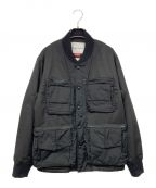 WHITE MOUNTAINEERINGホワイトマウンテ二アニング）の古着「PRIMALOFT X WINDSTOPER RIBBED COLLAR COVERALL JACKET/カバーオール」｜ブラック