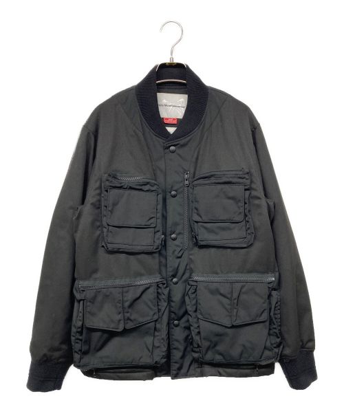 WHITE MOUNTAINEERING（ホワイトマウンテ二アニング）WHITE MOUNTAINEERING (ホワイトマウンテ二アニング) PRIMALOFT X WINDSTOPER RIBBED COLLAR COVERALL JACKET/カバーオール ブラック サイズ:1の古着・服飾アイテム