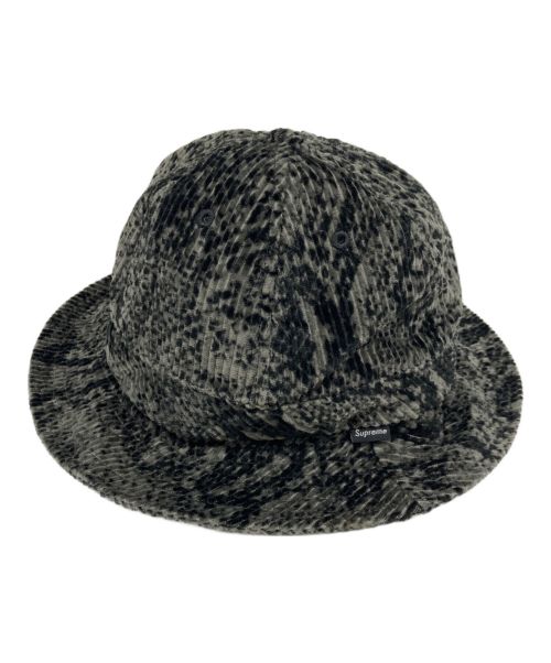 SUPREME（シュプリーム）Supreme (シュプリーム) Snakeskin Corduroy Bell Hat/スネークスキンコーデュロイベルハット グレー サイズ:SMALL/MEDIUMの古着・服飾アイテム