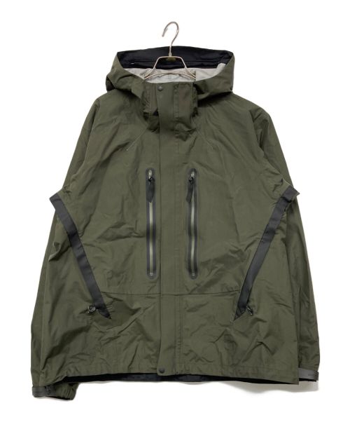 and wander（アンドワンダー）and wander (アンドワンダー) 2.5L hiker rain jacket グリーン サイズ:Lの古着・服飾アイテム