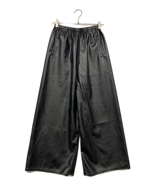 COGTHEBIGSMOKE（コグザビッグスモーク）COGTHEBIGSMOKE (コグザビッグスモーク) ALISON TROUSERS/フェイクレザーパンツ ブラック サイズ:1 未使用品の古着・服飾アイテム